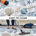 thumbnail image 5 of Blue Coastal Outdoor Rug for Patio/Deck/Porch, Non-Slip Large Area Rug 5 x 7 Ft, Beach Ocean Nautical Seashells Starfish Coral Indoor Outdoor Rugs Washable Area Rugs, Camping Rug Carpet Runner, 5 of 8