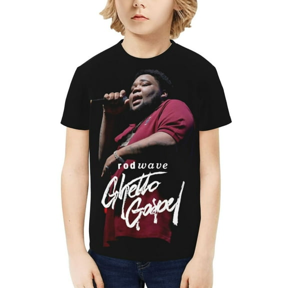 Rod Wave Kids T-Shirt 3D Printed Graphic T-Shirts Boys and Girls Short Sleeve Shirts for Youth Kids X-Small