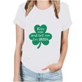 thumbnail image 1 of Kayannuo Blouses pour Femmes en Solde T-Shirts à Manches Courtes pour Femmes Mode de la Saint-Patrick Col Rond Imprimé T-shirt Décontracté Ample, 1 of 4