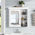 thumbnail image 2 of Bathroom Medicine Cabinet with Mirror, 30'' x 28'' Wall Mounted Medicine Cabinet with Single Door and Shelves, Over The Toilet Mirrored Bathroom Storage Wall Cabinet, 2 of 9