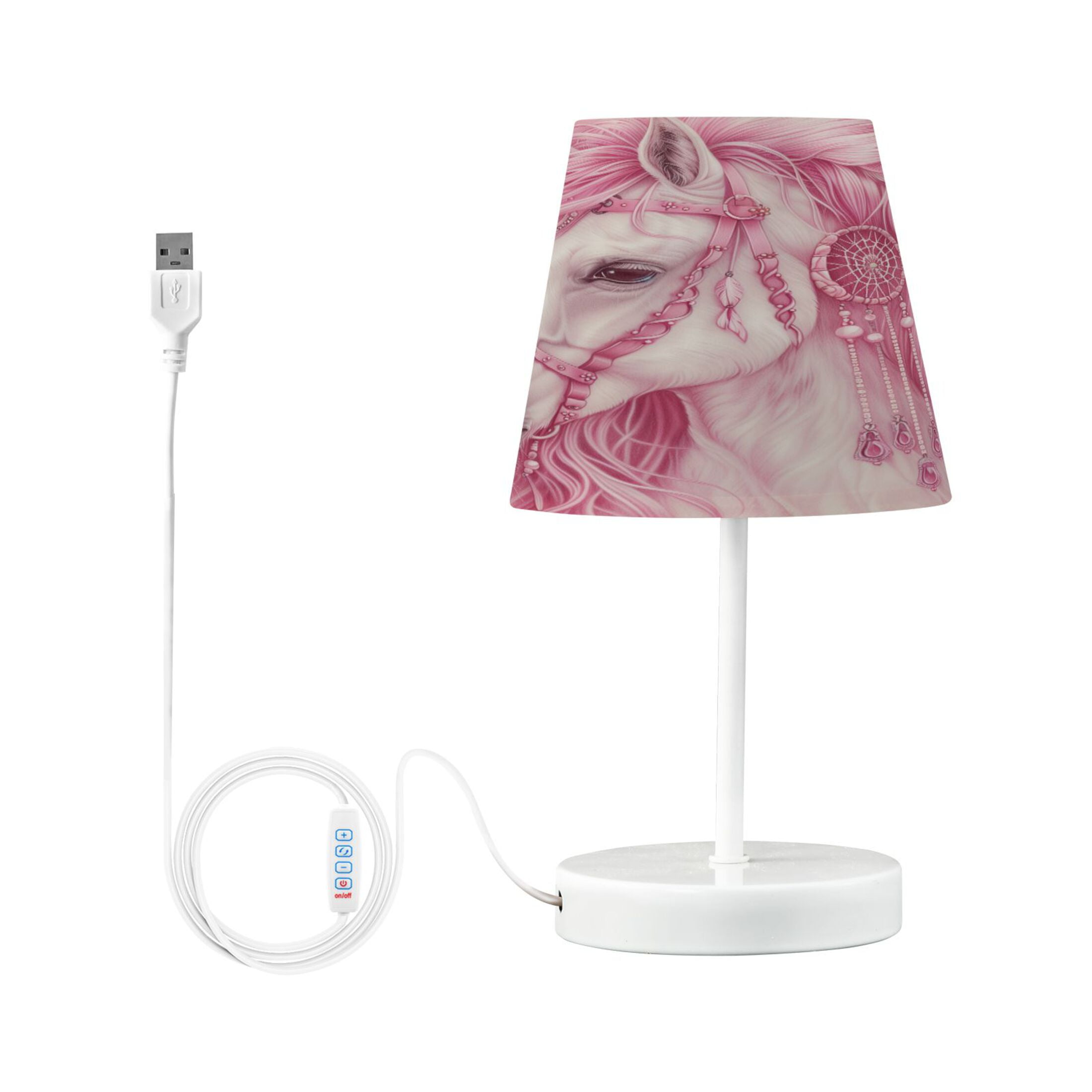 LED Desk Lamp Elegant Horse with Long Hair Table Nightstand Lamps with 3 Color Temperatures for Home Bedroom Living Room Decor 8x12