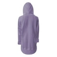 thumbnail image 5 of Long Hoodies for Women with Pocket Side Split Drawstring Loose Hooded Sweatshirt Mini Dress Plain Pullovers (XL, Purple), 5 of 6