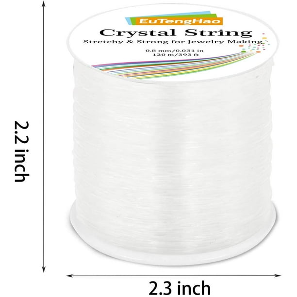 EuTengHao 10 Packs Crystal String 0.8mm Elastic String Elastic Cord Stretchy Bracelet String Bead Cord for Bracelet, Beading