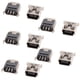thumbnail image 1 of Mini USB Type B Female Socket, 10 Pack 5-Pin 180 Degree SMT PCB Jack Mini USB Connector Silver Black, 1 of 1