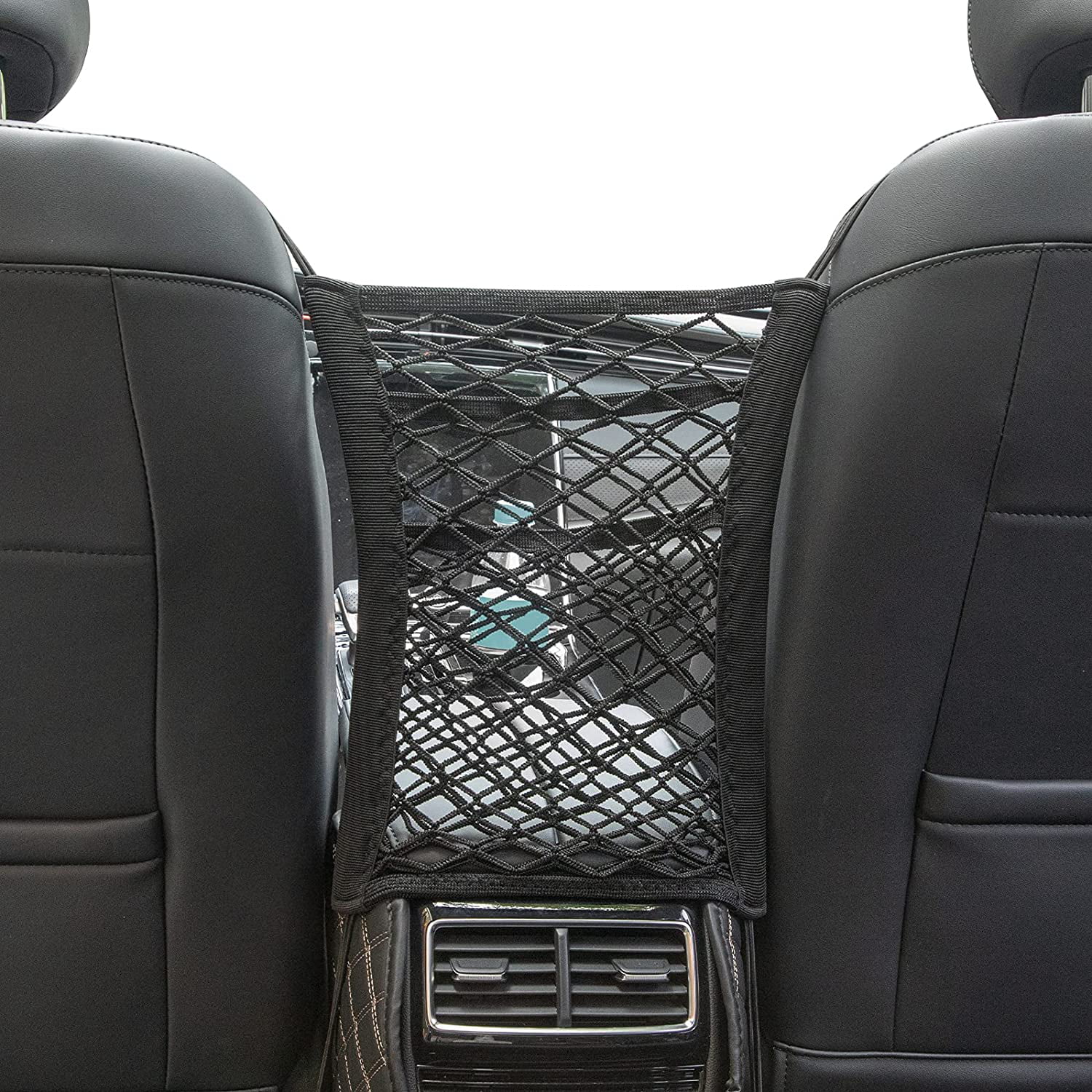 2021,Upgraded Black Car Net Pocket Handbag Holder,Car Purse Holder Between Seats,Purse Holder for Car,Car Net Pocket for Purses and Bags Front Seat Barrier of Backseat Pet Kids 