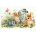 thumbnail image 2 of Funny Rabbits Counted Cross Stitch Kit-15.75"X9.75" 14 Count, 2 of 2