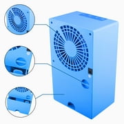 Mini Portable Air Conditioner Fan, Small Desktop Fan Changeable Angle Adjustable Compact Super Quiet Personal Table Fan Mini Evaporative Air Circulator Cooler Humidifier