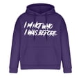 thumbnail image 4 of Wolfast Chandail à Capuche pour Homme Imprimé Lettre Chandail à Manches Longues Violet TG, 4 of 6