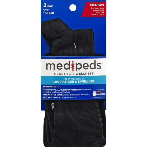 MediPeds - Medipeds Medium Over the Calf Socks, 1 pack - Walmart.com