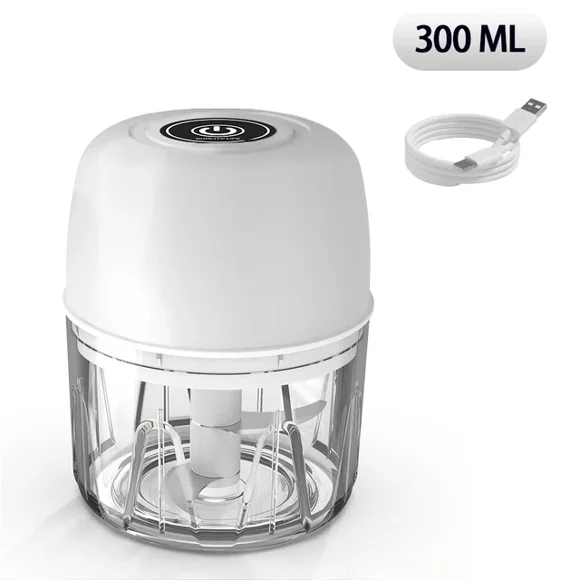 Inkcraft Portable Electric Food Chopper Rechargeable 300ml Mini Grinder Mixer for Garlic, Onion, Vegetables, Meat