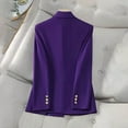 thumbnail image 5 of Leodye Blazer à Manches Longues pour Femmes, Confortable et à la Mode, Veste Décontractée avec Poches, Violet G(L), 5 of 5