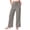 Grey, variant on Women's High Waist Wide Leg Pants, Elastic Drawstring Waist Casual Trousers, Side Slit Pocket Pants, Solid Color Lounge Pants, Loose Fit Yoga Pants, Everyday Wear Brown S