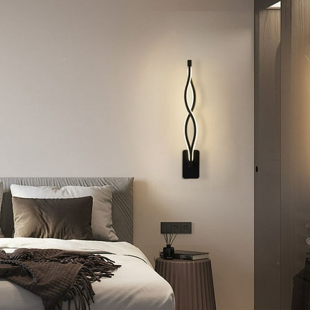Modern 16W LED Chip Wall Light Dimmable Wavy Wall Sconce Home Lighting 16.14×2.56"