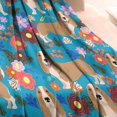 thumbnail image 3 of Basset Hound Dog and Flower-1 Blanket,Comfortable Soft Flannel Throw Blanket,All Season,Warm Lightweight Blankets for Sofa Bed Couch Living Room Chair,30"x40", 3 of 4