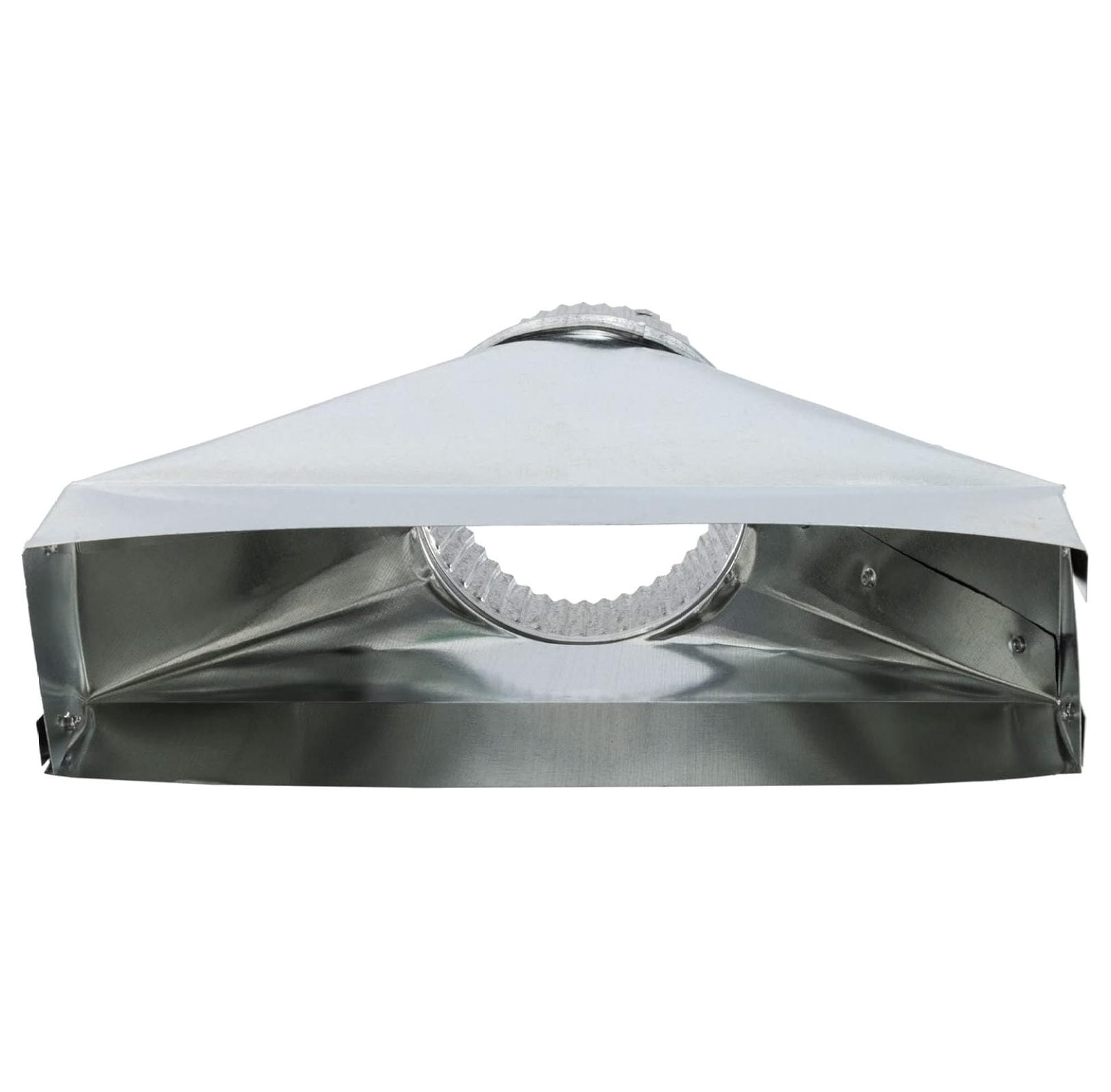RV Ducting 4-Inch Straight Register Boot | Straight Crimped Boot | Galvanized | 2-1/4" x 10" x 4"