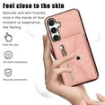 thumbnail image 3 of Allytechgroup Cell Phone Bag Case for Galaxy S24, Crossbody Strap Lanyard Cards Holder Shockproof Zipper Pocket Wallet Case Cover for Samsung Galaxy S24, Rosegold, 3 of 10