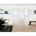 thumbnail image 4 of Solid French Double Doors 48 x 96 inches / Mela 7444 White Silk / Wood Solid Panel Frame / Closet Bedroom Modern Doors, 4 of 4