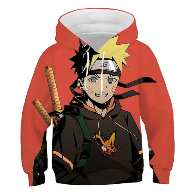 Nuevo Fire Hidden Ninja Hombres Mujeres Niños Sudaderas con capucha 3D Impreso Sudaderas Pullover Niño Niña Niños Manga larga Cool Streetwear Tops110 Gao Jinjia LED