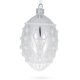 thumbnail image 1 of Adorno Navideño De Huevo De Cristal Blanco Con Gotas Perladas, 4 Pulgadas, 1 of 5
