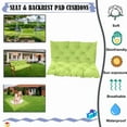 thumbnail image 3 of XXLYY Porch Swing Cushions, Waterproof Swing Replacement Cushions with Backrest and Ties, Garden Bench Seat Cushion, Outdoor Porch Patio Swing Non-Slip Chairs Pad, 3 of 7