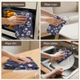 thumbnail image 5 of 2 Pcs Pioneer Flower Floral Print Pattern Kitchen Towels, Funny Microfiber Dish Towel Set, 18" X 26" Tea Towels, 5 of 6