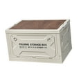 thumbnail image 1 of Caja de almacenamiento para acampar, plegable, de gran tamaño, con ruedas, apilable, con tapa. gris blanco, 1 of 9