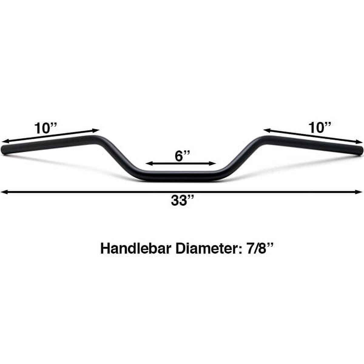 Krator Motorcycle Handlebar 7/8" Black Bars Euro Style Compatible with Honda CB 250 450 650 700 750 Nighthawk
