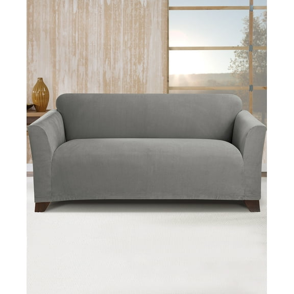 SureFit Stretch Morgan Loveseat Slipcover in Gray with Loveseat Tuck Tight Tool