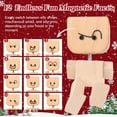 thumbnail image 6 of Shaking Wooden Man Figurine, Shaking Feet Woodens Doll with 12PCS Magnetic Expressions, Handmade Shaking Feet Wooden Car Dashboard Decorations, Creative Wood Desktop Decor(Mixed, 2 Set), 6 of 7