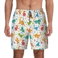 thumbnail image 3 of Uemuo Dinosaur Pattern Mens Swim Trunks Quick Dry Board Shorts with Mesh Lining, Stretch Beach Shorts Quick Dry No-Chafing Board Shorts-3X-Large, 3 of 9