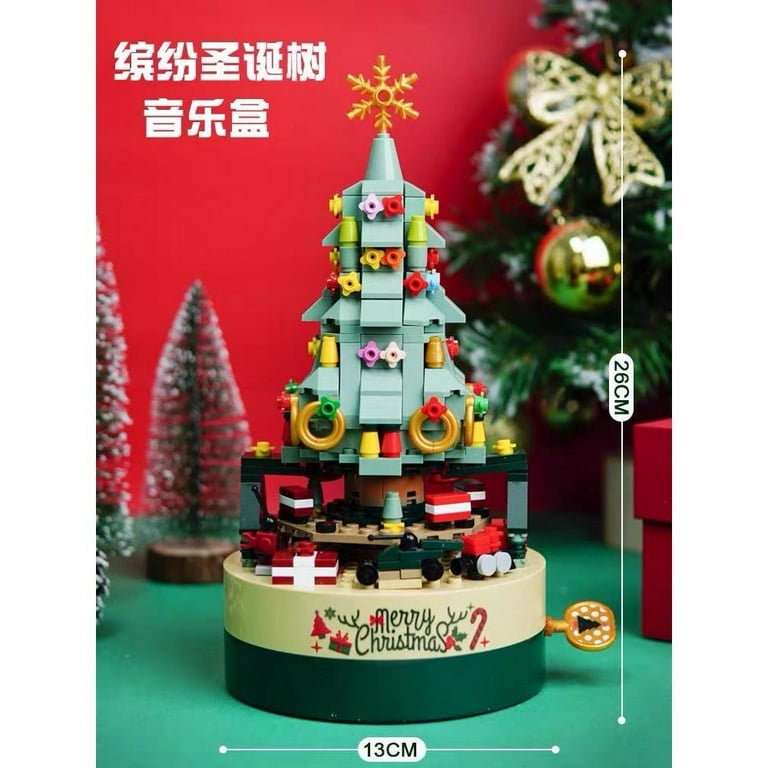 JAKI Building Block Christmas Tree Mechanical Music Box with Toy