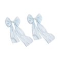 thumbnail image 2 of HOMYL 2 Pieces Satin Ribbons Bows Making Ribbons Elegant Supplies Wide Crafts Projects Blue, 2 of 8