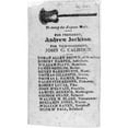 thumbnail image 2 of Andrew Jackson John C. Calhoun Election Ticket. History (24 x 36), 2 of 2