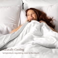 thumbnail image 4 of Bare Home Bamboo 3-Piece Duvet Cover Set - Made from Rayon Fibers - Soft, Cooling & Breathable - California King,White, 4 of 11