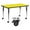 Yellow, variant on Flash Furniture Mobile 30''W x 72''L Rectangular Yellow HP Laminate Activity Table - Standard Height Adjustable Legs