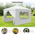 thumbnail image 5 of HomGarden 10x10FT Outdoor Gazebo Canopy Wedding Party Tent W/4 Removable Walls & Windows, White, 5 of 9