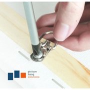 Picture Hang Solutions 1-Hole D-Ring Picture Frame Hangers, Steel, 10 lb Capacity, 100 Pieces, 1 1/4 x 5/8 Inch