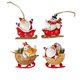 thumbnail image 3 of RV 4 Uds. 7*7cm colgante pequeño de resina navideña, decoraciones colgantes para árbol de Navidad, decoraciones navideñas Retro de país, carrito de esquí de muñeco de nieve de Papá Noel Rojo Verde, 3 of 5