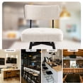 thumbnail image 4 of Modern Bar Stools, Counter Height Stools Set of 2 – Metal Legs, Ideal for Kitchen Island, Dining Room & Bar,Beige, 4 of 5