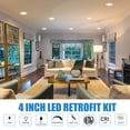 thumbnail image 2 of MingBright 6 Pack 4-inch Retrofit LED Recessed Lighting, Recessed Down Lighting,Dimmable Lighting, Baffle Trim, CRI90, 5CCT White Recessed Lighting, 2 of 8