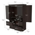 thumbnail image 6 of Home Square 2-Piece Set with TV Armoire & 2 Drawer 4-Shelf Armoire, 6 of 20