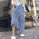 thumbnail image 5 of Falda midi de tul con cintura elástica de hadas y una línea delgada para mujer XBTCLXEBCO Gris azul, Única, 5 of 6