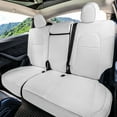 thumbnail image 2 of For 2020-2024 Tesla Model Y FH Group Faux Leather Custom Fit Car Seat Covers Rear Seat - Solid White, 2 of 4