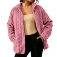 thumbnail image 4 of Gamivast Warm Jackets for Women Fuzzy Fleece Hooded Zip up Trendy Coats with Pockets Comfy Winter Long Sleeve Casual Jacket Basic Solid Outerwear, 4 of 7