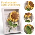 thumbnail image 3 of Wooden Crochet Flower Photo Frame Crochet Sunflower Display Stand  7” × 9”  White, 3 of 7