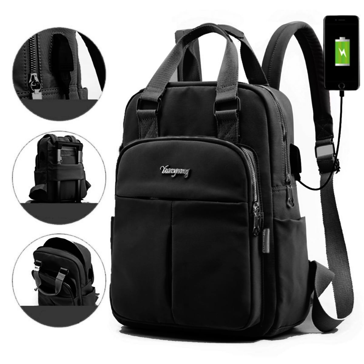 KEROUSIDEN Student Backpack Corduroy Backpack Large Capacity Casual Light Travel Bag Computer Backpack