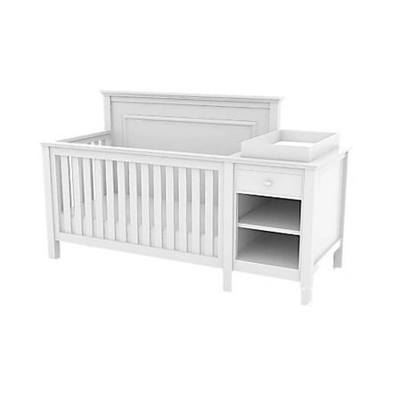 Lolly Me Cogan Convertible Crib Changer Combo White Walmart