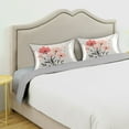 thumbnail image 3 of Yayeee Pillowcase Standard Size Set of 2 Satin Wrinkle Resistant Pillow Case, Pink Flower, 3 of 7