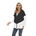 thumbnail image 2 of JANDEL Women Spring Thin Jacket, Fashion Waterproof Jacket, Insulated Coat Windbreaker Outdoor (Black White), 2 of 9