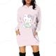 thumbnail image 4 of Sudadera con capucha de HELLO KITTY con diseño de patchwork para mujer, informal, de moda, de manga larga, con estampado de teñido anudado en color, sudaderas con capucha para mujer, jerséis de primav, 4 of 5